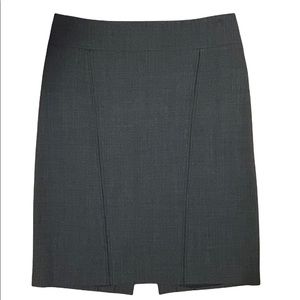 Elie Tahari Grey with Black Trim Suit Skirt (size 2)